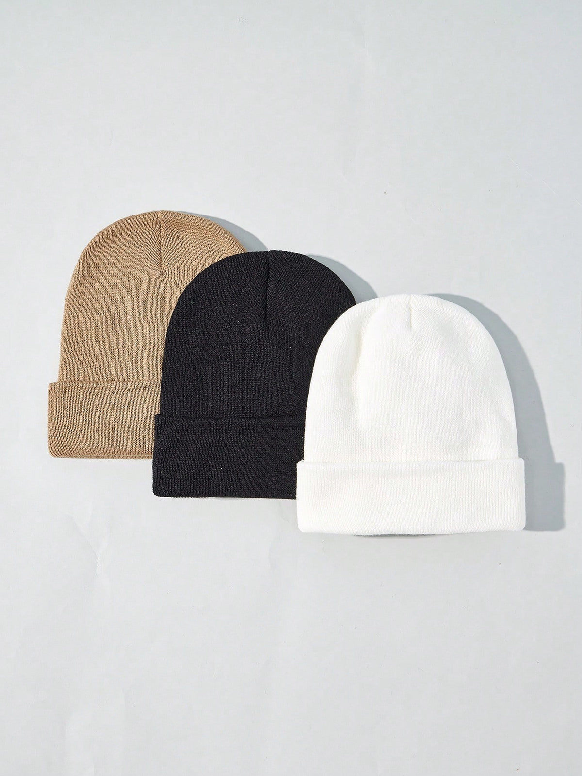 3-Pack Men's Simple Solid Color Fashionable Winter Unisex Thickened Warm Winter Hat - Suitable For Cold Winter Casual