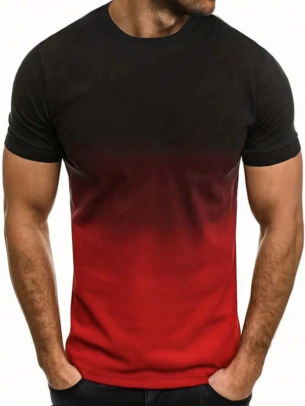 Manfinity LEGND Men Ombre Round Neck Tee