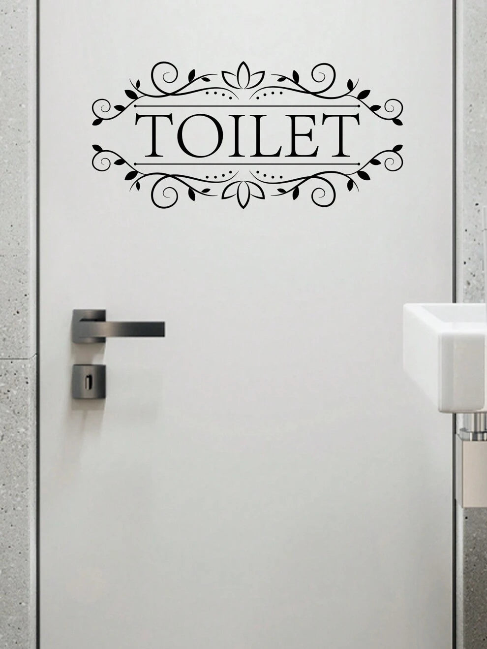 1pc Pvc Material Self-adhesive Toilet Door Sticker For Home Decor Or Restroom Indication