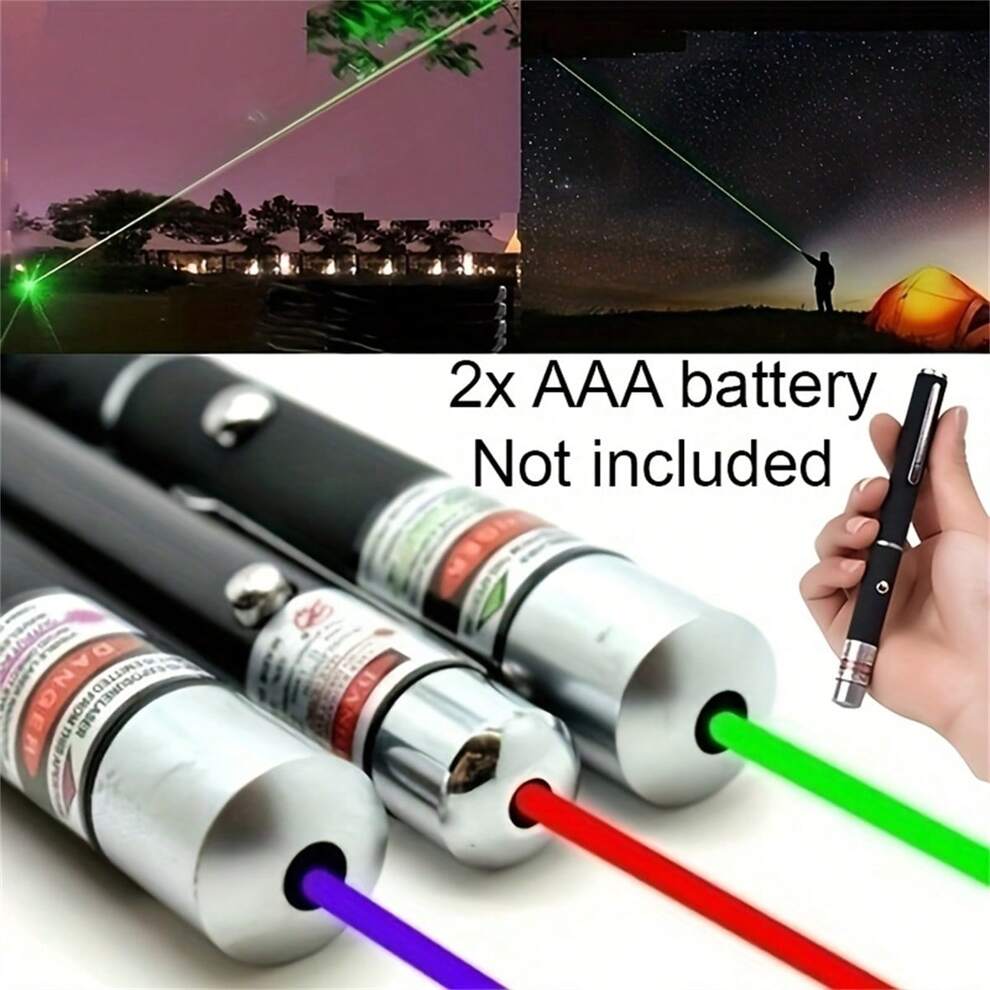 1PC Laser Pointer, High Power Laser Pointer, Long Range Green & Red Laser Light Pointer Toys, Laser Pointer For Presentations Outdoor Hunting