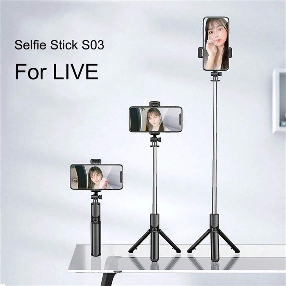 1pc Extendable Live Streaming Stand With Wireless Selfie Stick And Tripod, Portable And Adjustable Tripod With Wireless Remote, 360° Rotation Stabilizer, Compatible With All Smartphones