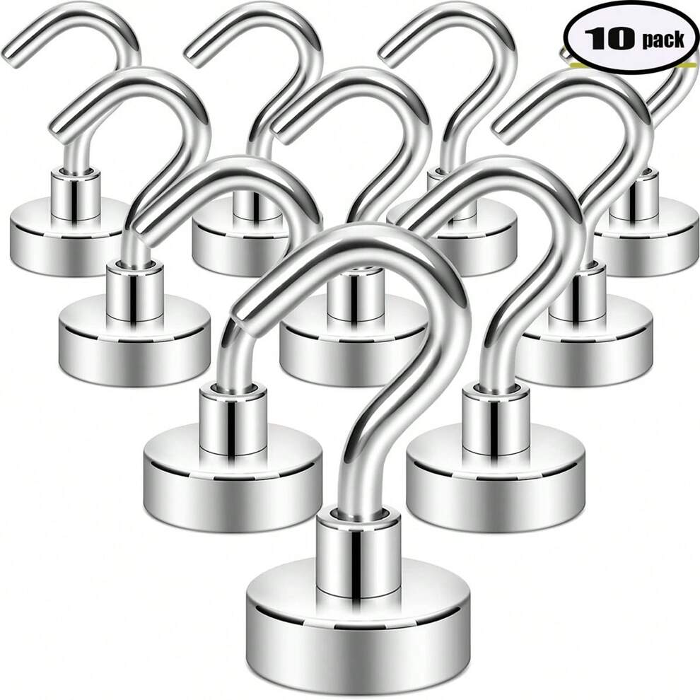 10pcs Strong Heavy Duty Magnetic S Hooks For Cruise, Suitable For Classroom, Fridge, Hanging, Cabin, Bbq Grill, Kitchen, Garage, Workplace, And Office, Etc.