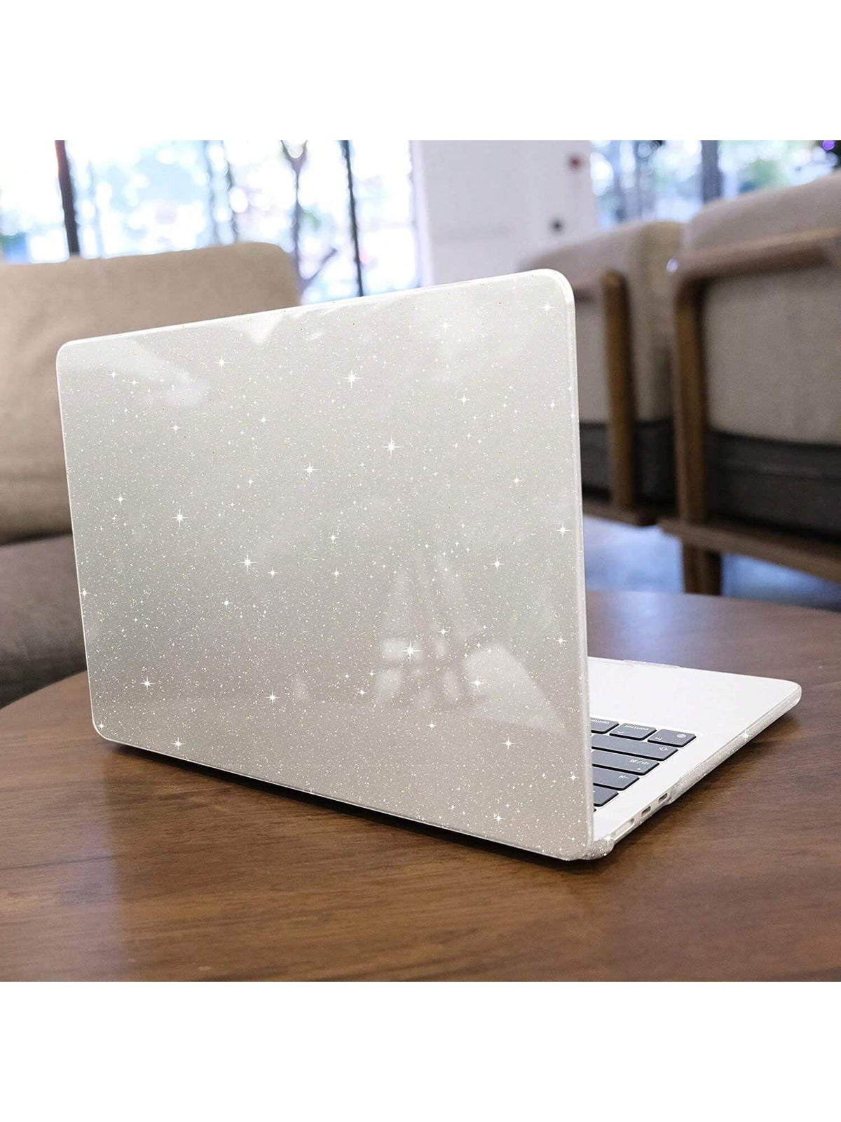 Compatible With New Macbook Air 13.6 Inch Case 2022 2023 Release A2681 M2 Chip With Retina Display,Glitter Hard Shell Case,Clear