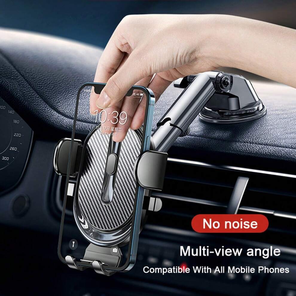 Sucker Car Phone Holder Mobile Smartphone Cellphone Bracket Tablet Vehicles Mount Stand GPS Compatible With IPhone 14 Xiaomi Dashboard Windshield Car Phone Mount Holder With Extendable Arm One-Button