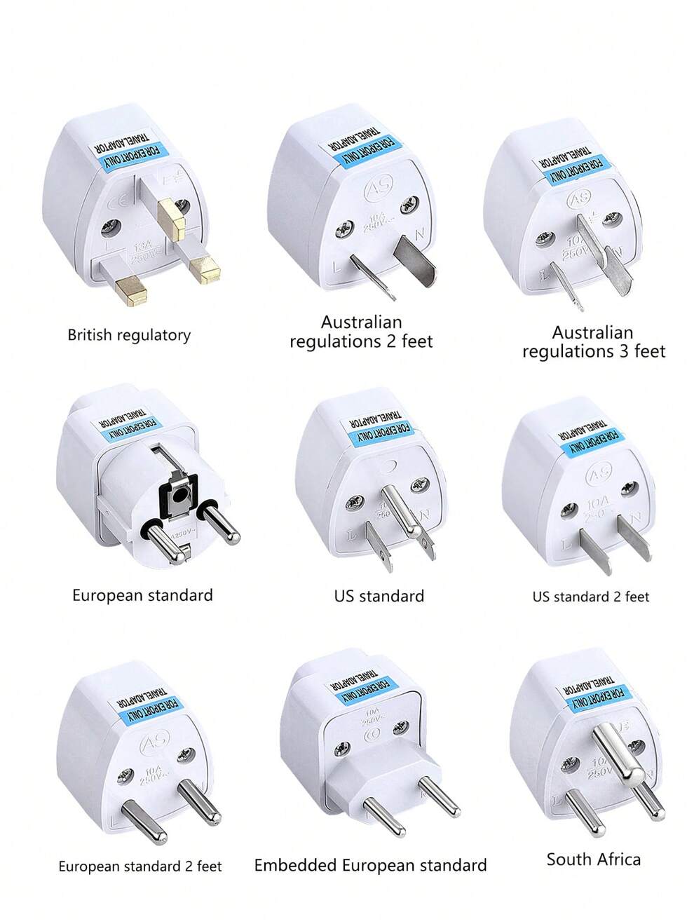 1pc Charger Adapter Converter Plug For Us, Eu, Uk, Au To Universal 3 To 2 Pin Ac Power Socket Outlet