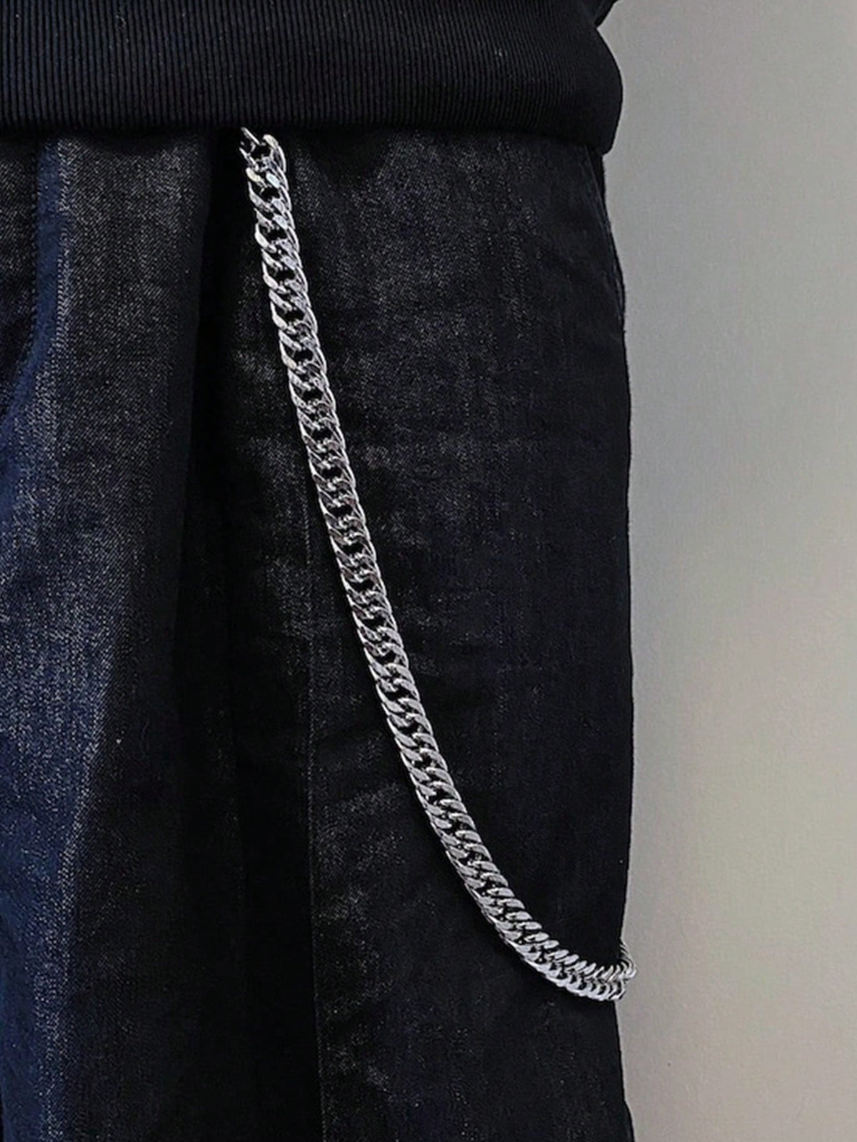 1pc Men's Punk Style Simple Design Single Thick Chain Pants Chain