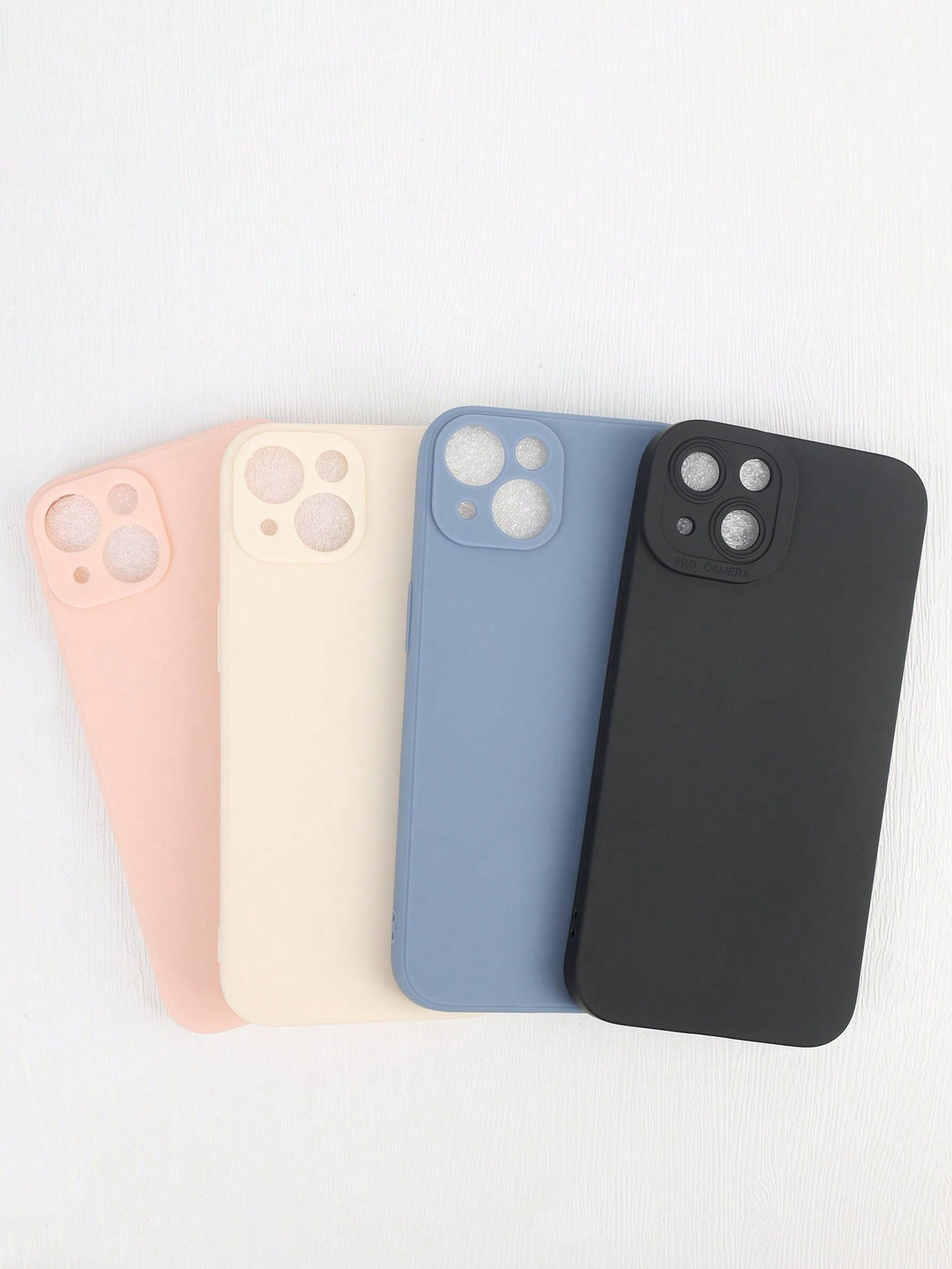 4pcs Solid Phone Case Compatible With iPhone15/15Plus/15Pro/15Promax