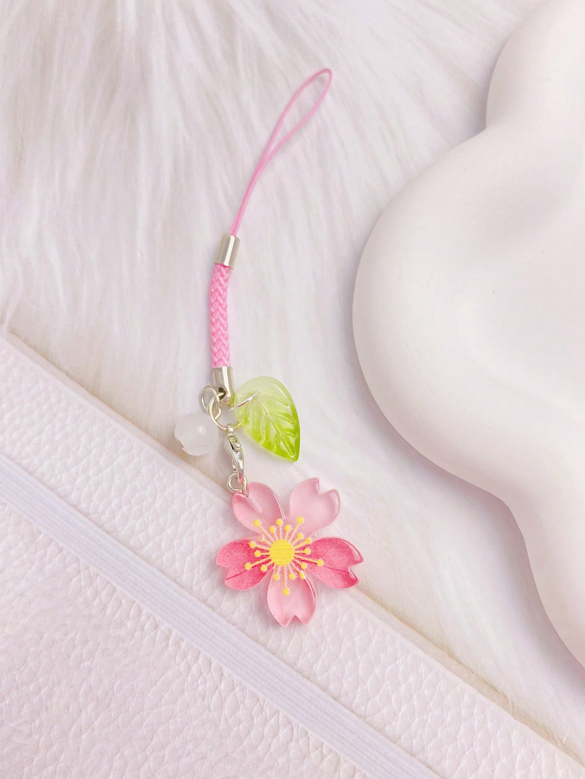 Romantic Cherry Blossom Design Phone Lanyard