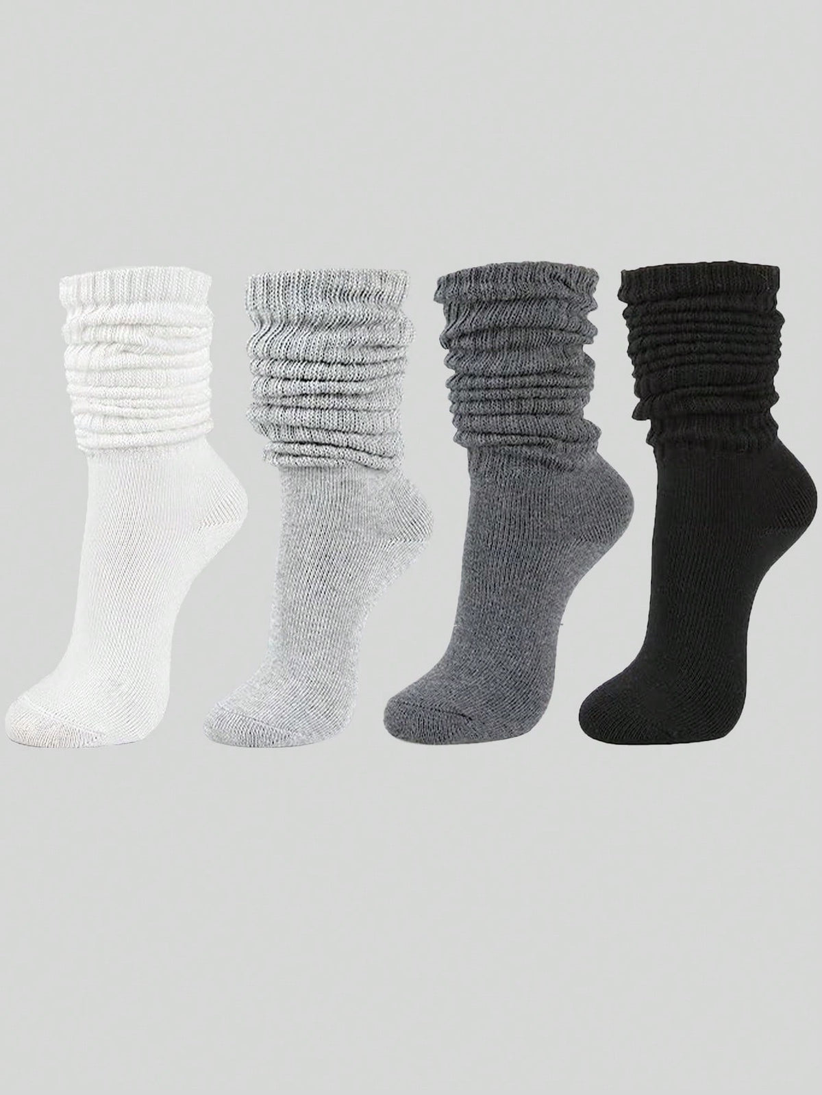 4pairs Women's Fall Winter Slouch Knit Socks Slouchy Socks Women Scrunch Socks Women Scrunchie Socks crew socks