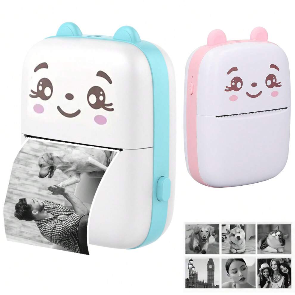 Portable Mini Photo Printer/thermal Label Printer, Usb Rechargeable, Compatible With Android/ios