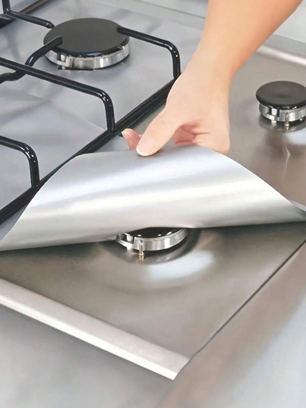 2pcs Gas Stove Top Clean Mat, Reusable Stove Burner Protector, Non-stick, Heat-resistant, Easy To Clean