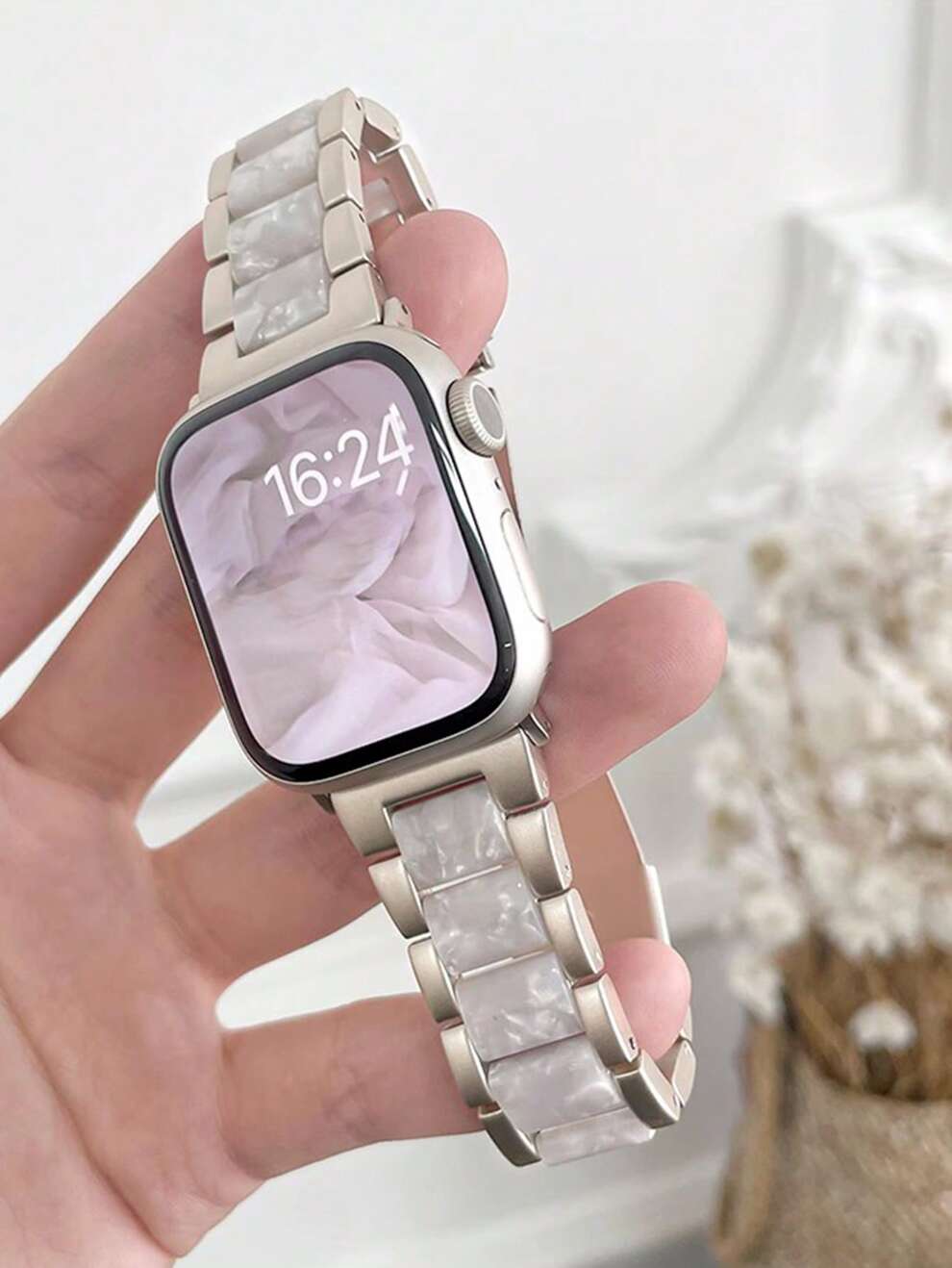 rose gold and white