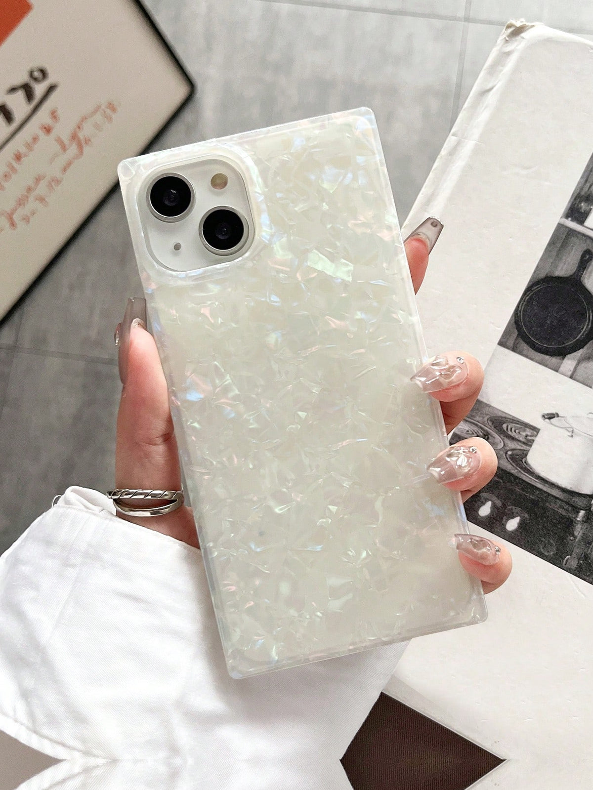 1pc Unisex Simple Solid Color Phone Case, TPU Material Compatible With IPhone