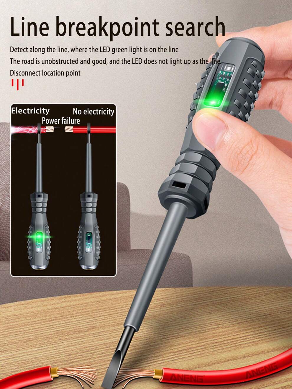 1/2/4pcs Multi-Functional Electrician Test Screwdriver, AC Non-Contact Induction Test Pen Voltage Tester Pencil Voltage Detector Screwdriver