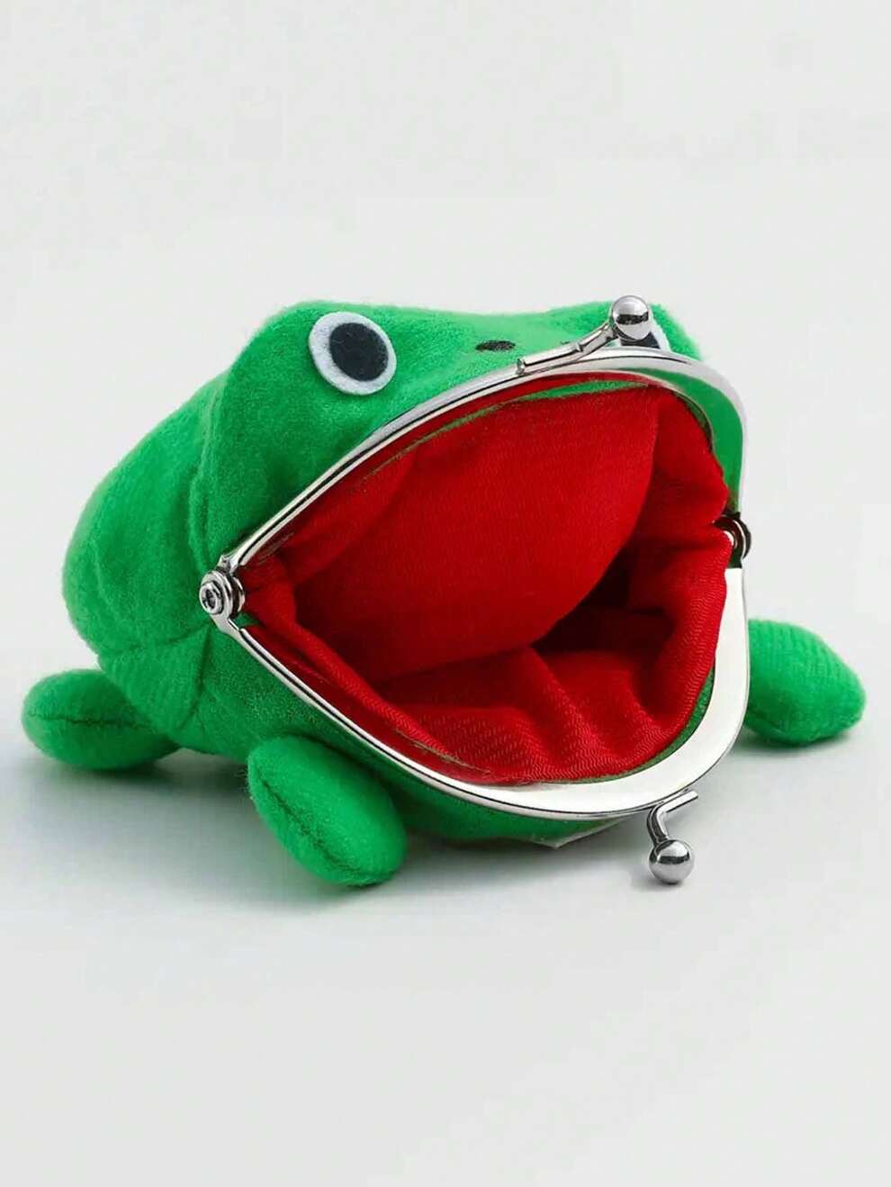 1pc Cute Cartoon Frog & Penguin Coin Purse, Trendy Wallet With Lock & Random Color