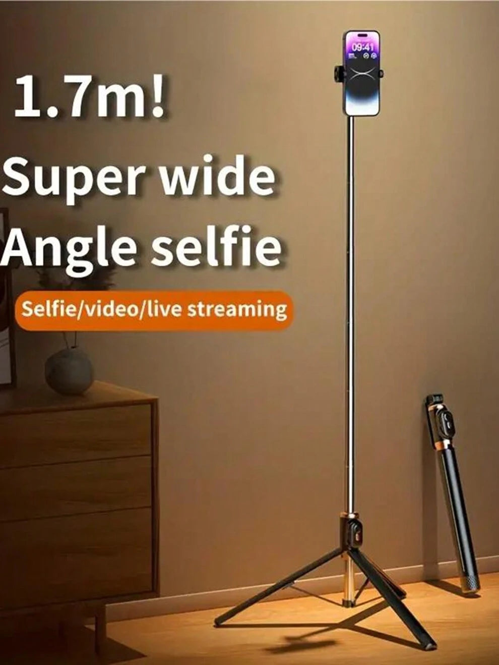 170cm Tripod Remote Control Selfie Stick