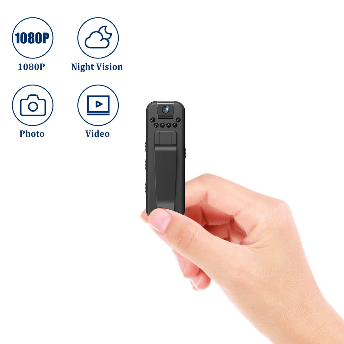 1pc Mini Portable Camera & Voice Recorder Pen For Meeting, Sports, Battery Operated, Rechargeable, Hd Recording, Infrared And Night Vision, Suitable For Outdoor Recording And Photo&video Shooting, Sup