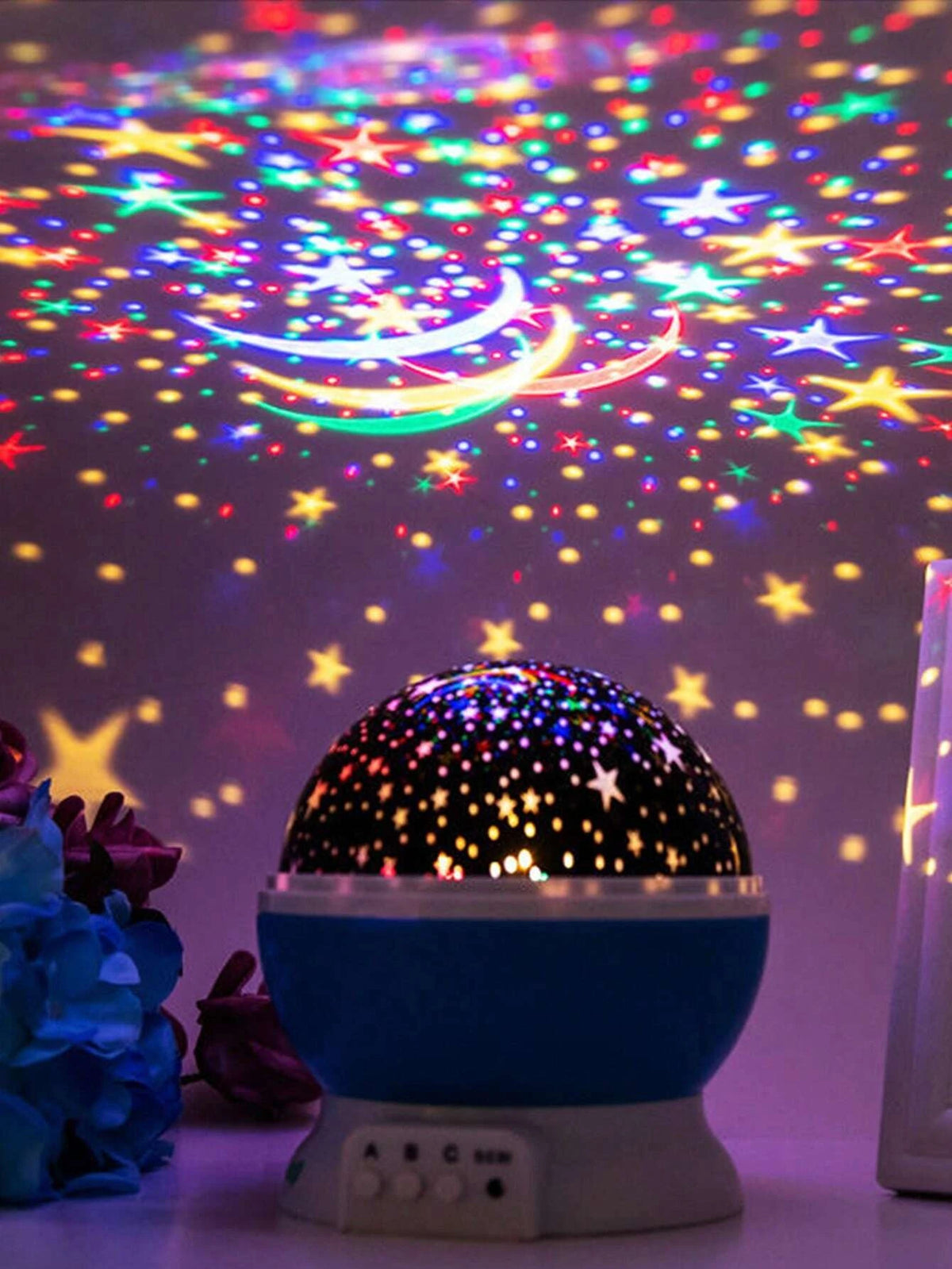 1pc Creative Starry Sky Light, Christmas Gift Star Projector Lamp, 360 Degree Rotation, Color Random