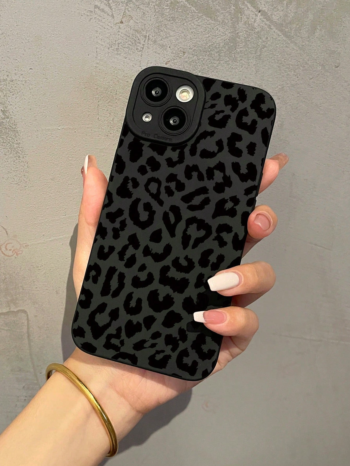 1pc White Leopard Pattern Personalized Transparent TPU Full Protection Clear Phone Case Compatible With IPhone