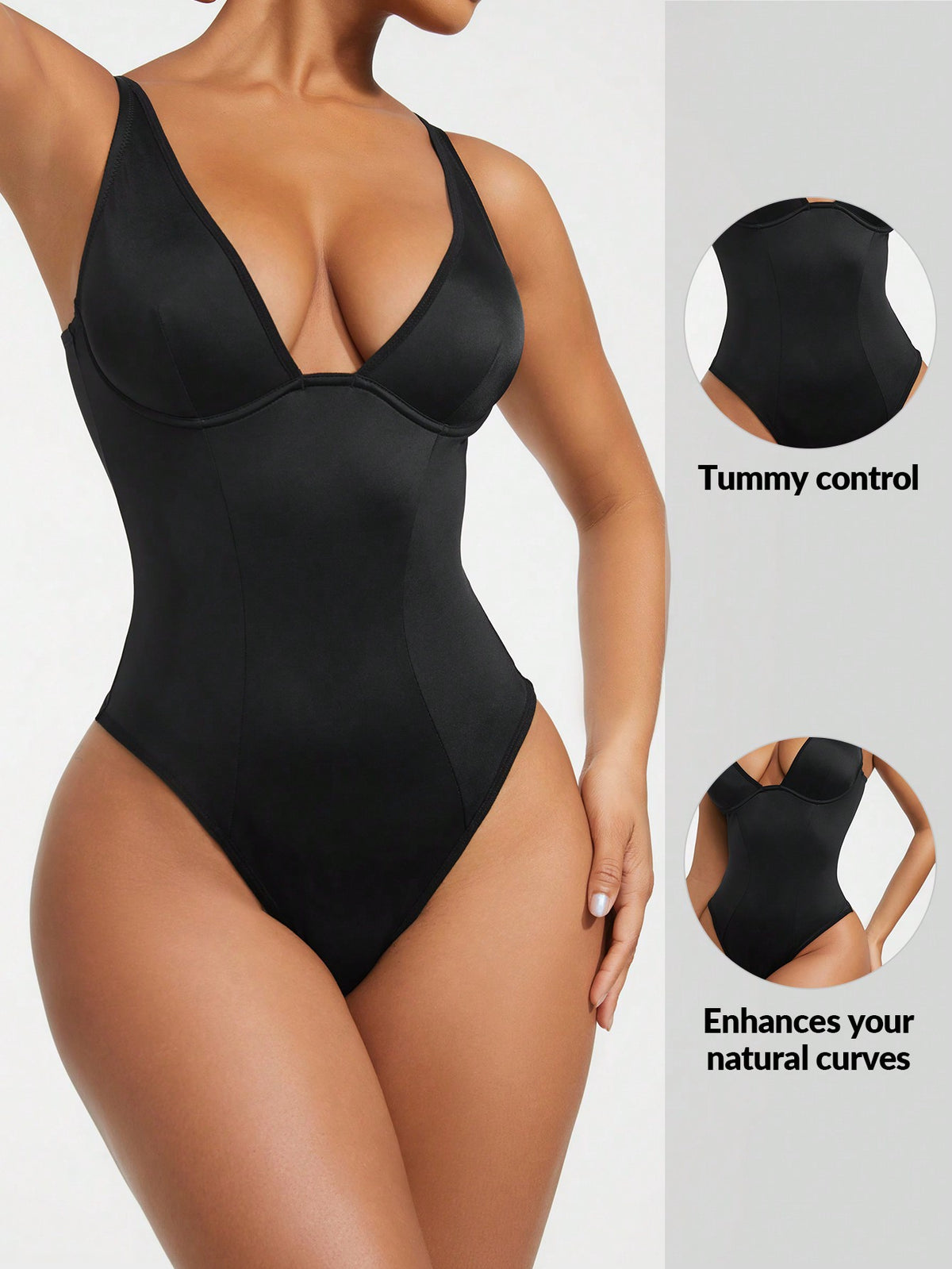 SHEIN SHAPE Women's Body Shaping Bodysuit