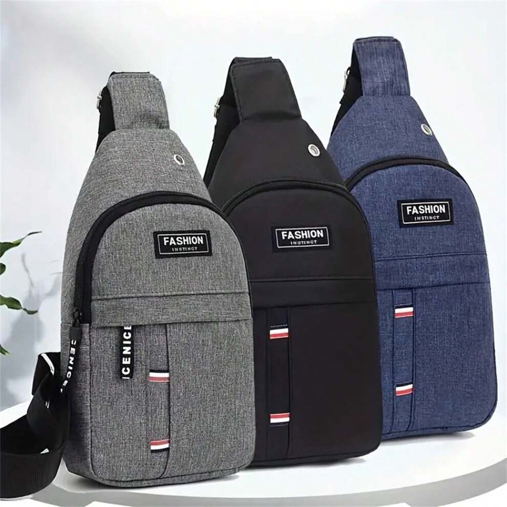 Men's chest bag crossbody bag travel small backpack crossbody bag men's bag sports Korean style chest bag1pc