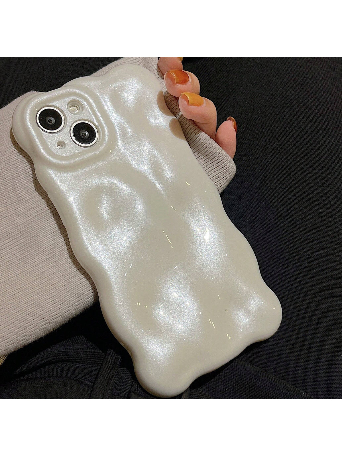 3D Pearl Phone Case Compatible with iPhone 15 14 13 12 11 Pro Max