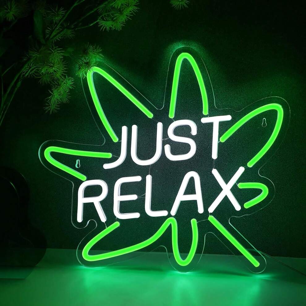 1pc Just Relax Neon Sign Made Of Acrylic Material, Can Be Used As Restaurant Decoration, Bar Decoration, Food Stall Decoration, Wall Background Decoration, E-Sports Room Decoration, Children's Gift, F