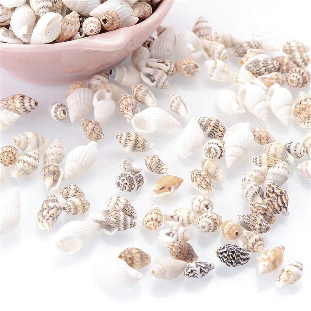 50Pcs/Lot Natural Conch Beads Multicolor Printing Sea Shell Beads For Making Bracelet Necklace Earring DIY Craft Home Decoration For Candle Making Beach Theme Party Wedding Decor Fish Tank And Vase Fi