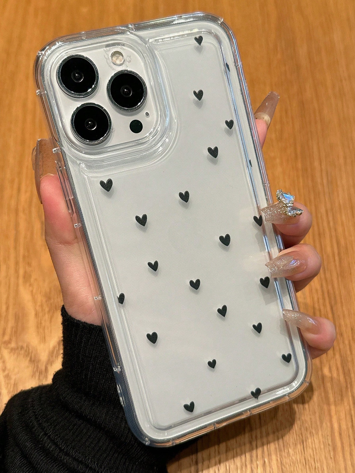 Maryam Alam Girlcore Heart Pattern All-Match Frosted Mobile Phone Case