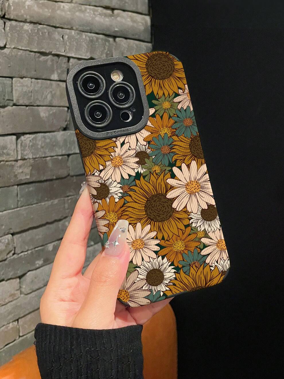 Summer 1pc Leather & Flower Design Tpu Phone Case Compatible With Iphone11/12/13/14/12promax/13promax/14promax/Iphone15,15pro,15plus,15promax/Samsung S20 Fe/A71/U22/A52/A53/A32/A04/A13/A24/A33/A34/A54