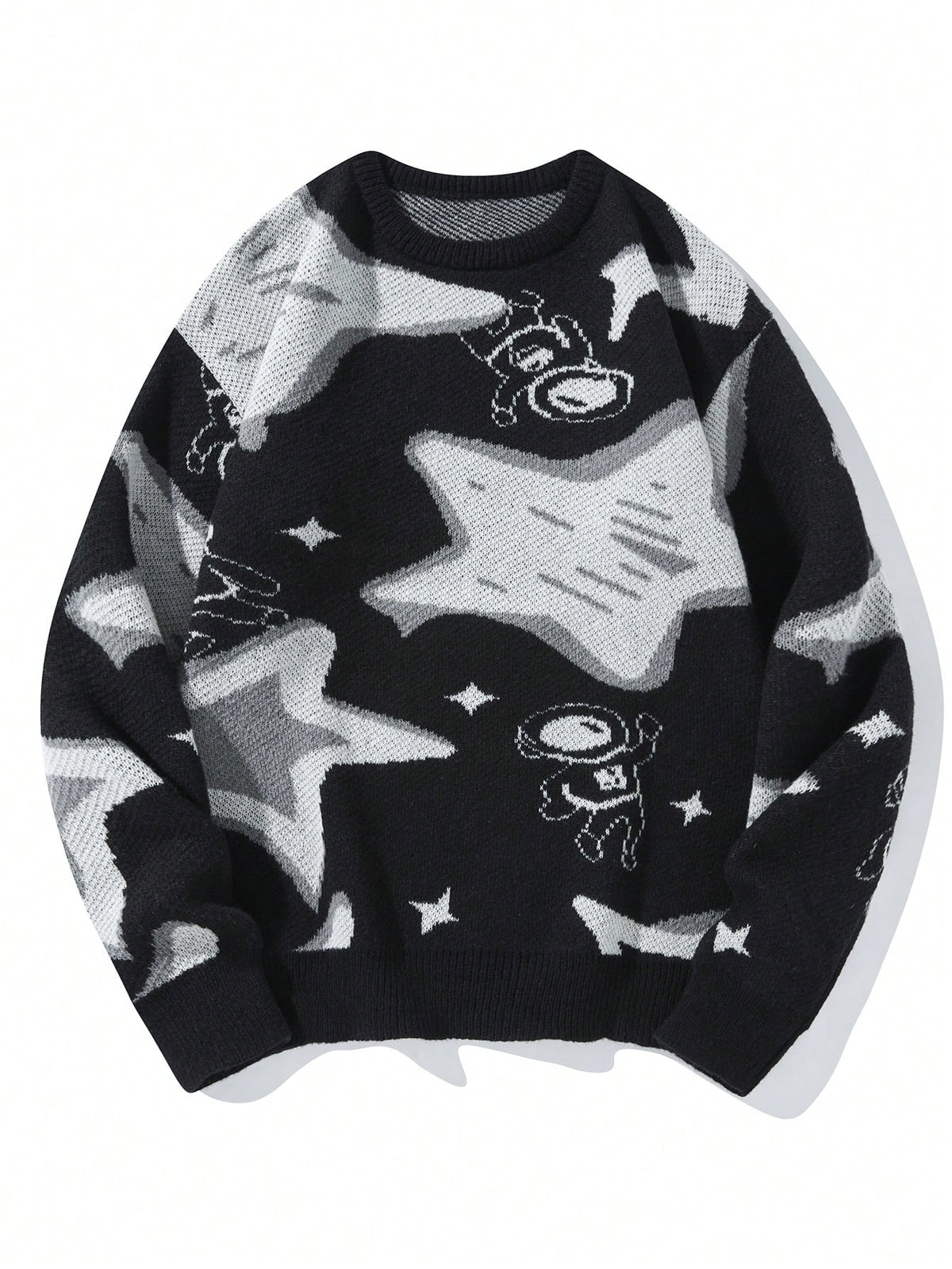 Manfinity Hypemode Men's Round Neck Sweater With Pentagram Print