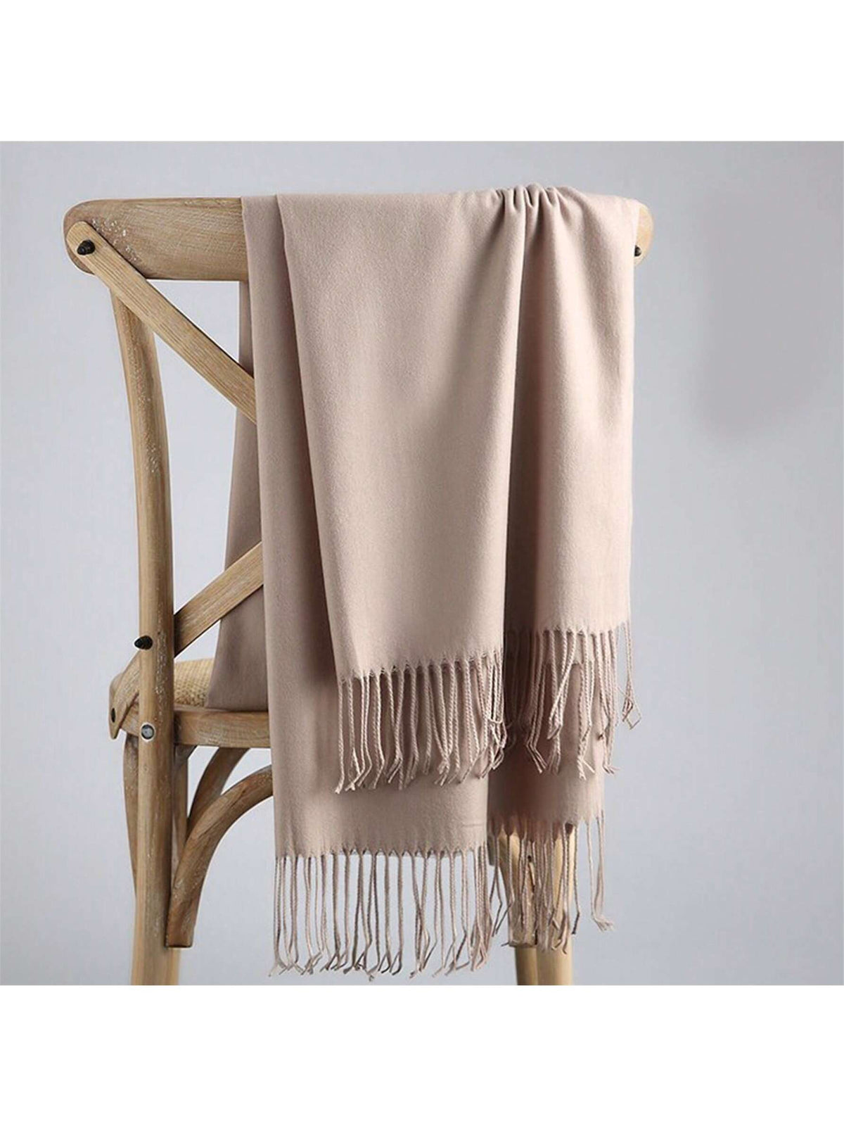 1pc 190*70cm Outdoor Classic Solid Color Windproof Shawl, 120g Lightweight Fashion Unisex Scarf