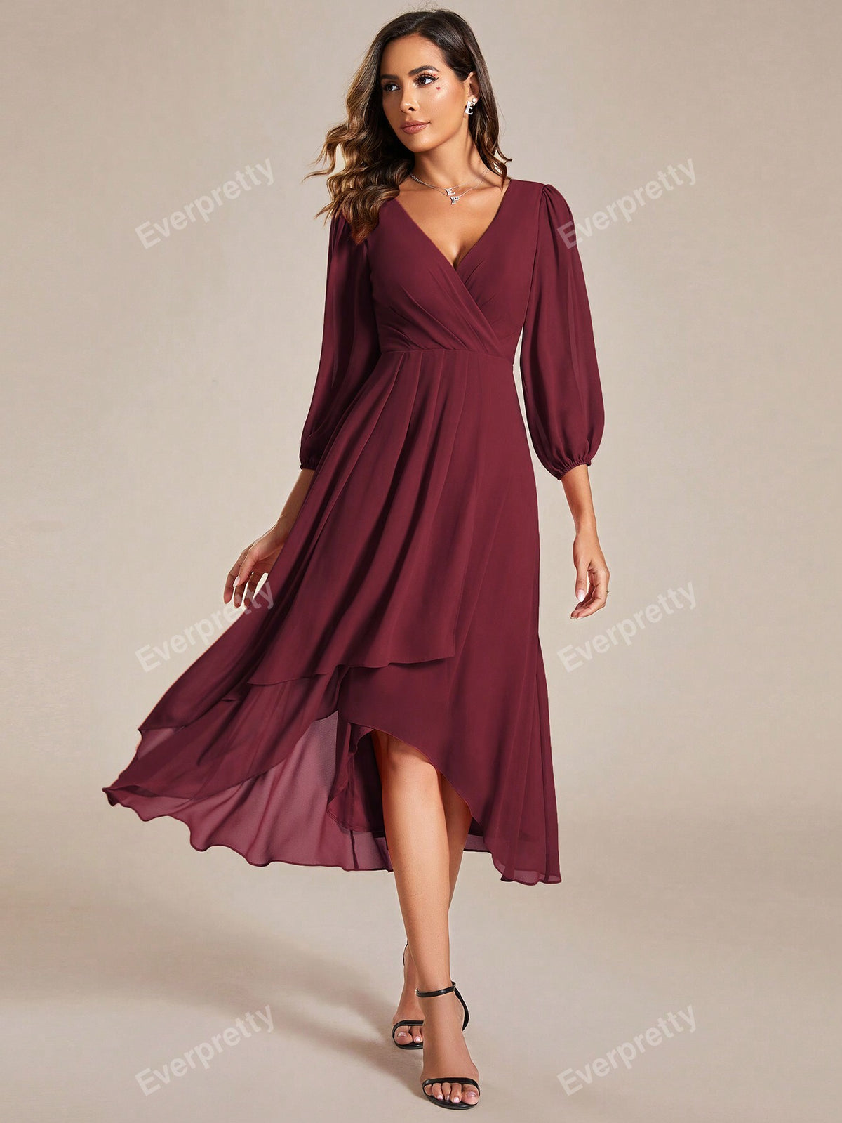 EVER-PRETTY Elegant V-neck Bridesmaid Dress