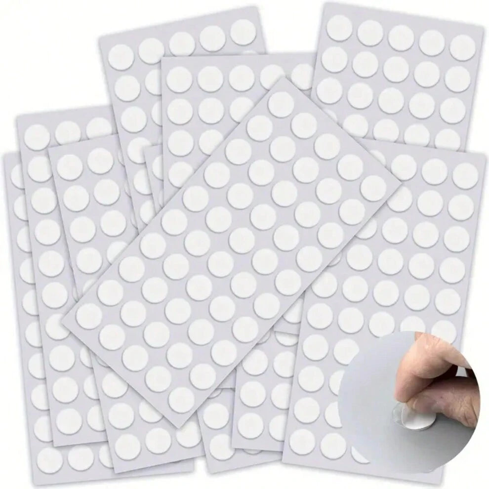 100pcs Acrylic Round Double-sided Adhesive Dots, Dot Stickers, Size 12mm/0.39inch, Traceless Transparent Tape For Removal Residue-free, For Wall Decoration/ Fixing, Installing Festival Decorations, Ph