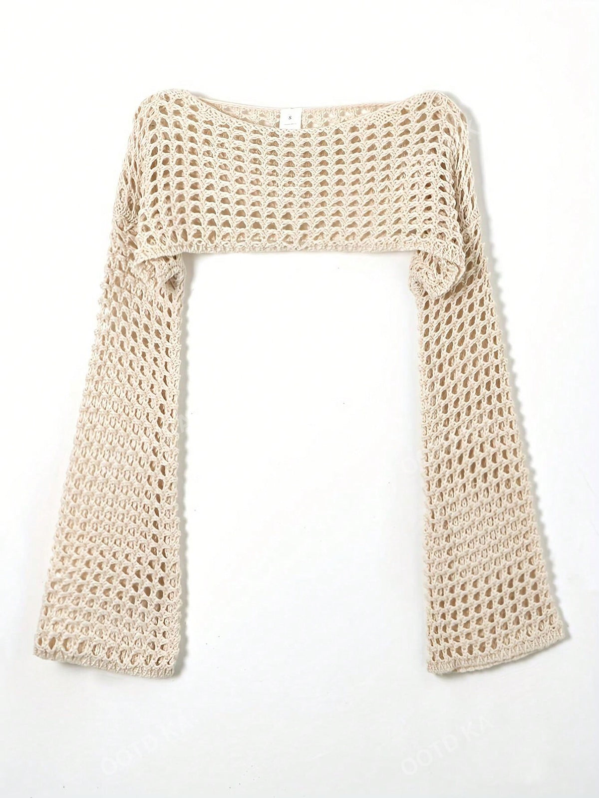 New Arrival Fashionable Hollow Out Knitted Cropped Sweater With Unique Design