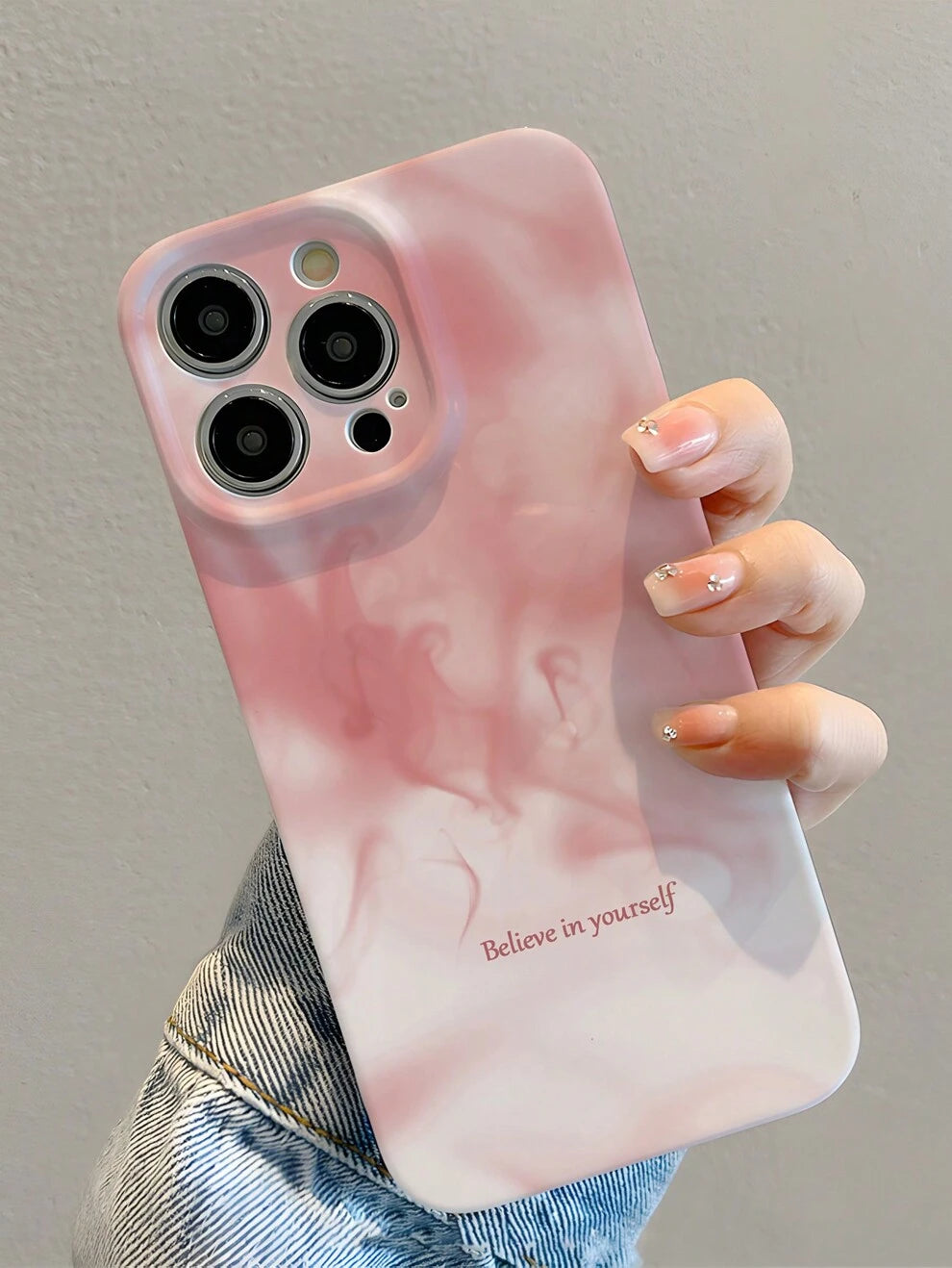 Pink Letter Graphic Phone Case