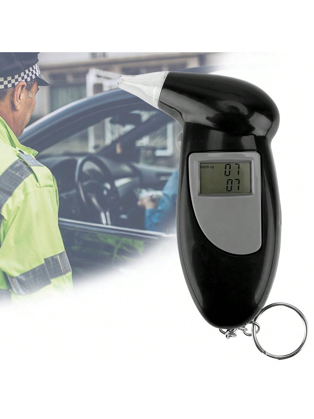 1PC Alcohol Breath Tester Breathalyzer Police Alcotest Handheld Alcohol Tester Digital Alcohol Detector Backlight Display