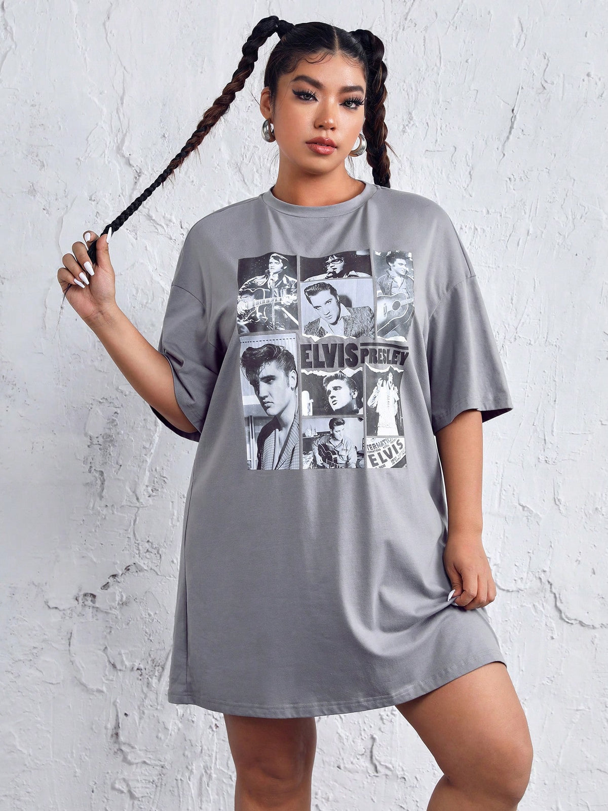 Elvis Presley X SHEIN Plus Character Printed Nightdress