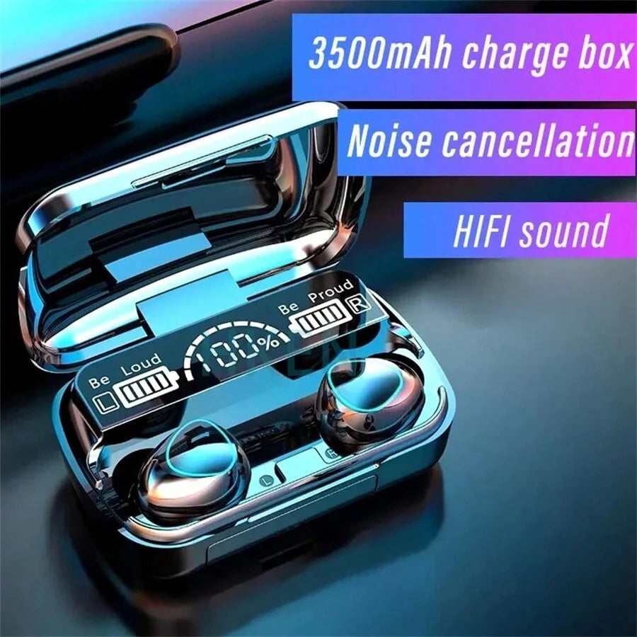 TWS Wireless Earphones Noise Canceling Earbuds Stereo Headphones LED Display Sports Headset With Mic TWS Wireless Earphone M10 Wireless V5.3 Earbuds 9D Stereo Bass With Big LED Power Display Earbud Ga