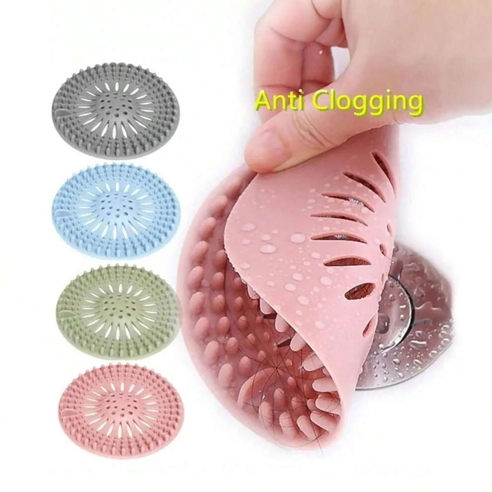 1pc/2pcs/5pcs Hair Catcher Shower Drain Covers ,Shower Drain Hair Catcher,Drain Hair Catcher,Protector Silicone Bathtub Hair Stopper ,Easy To Install And Clean ,Suit For Bathroom Tub Shower And Sink.