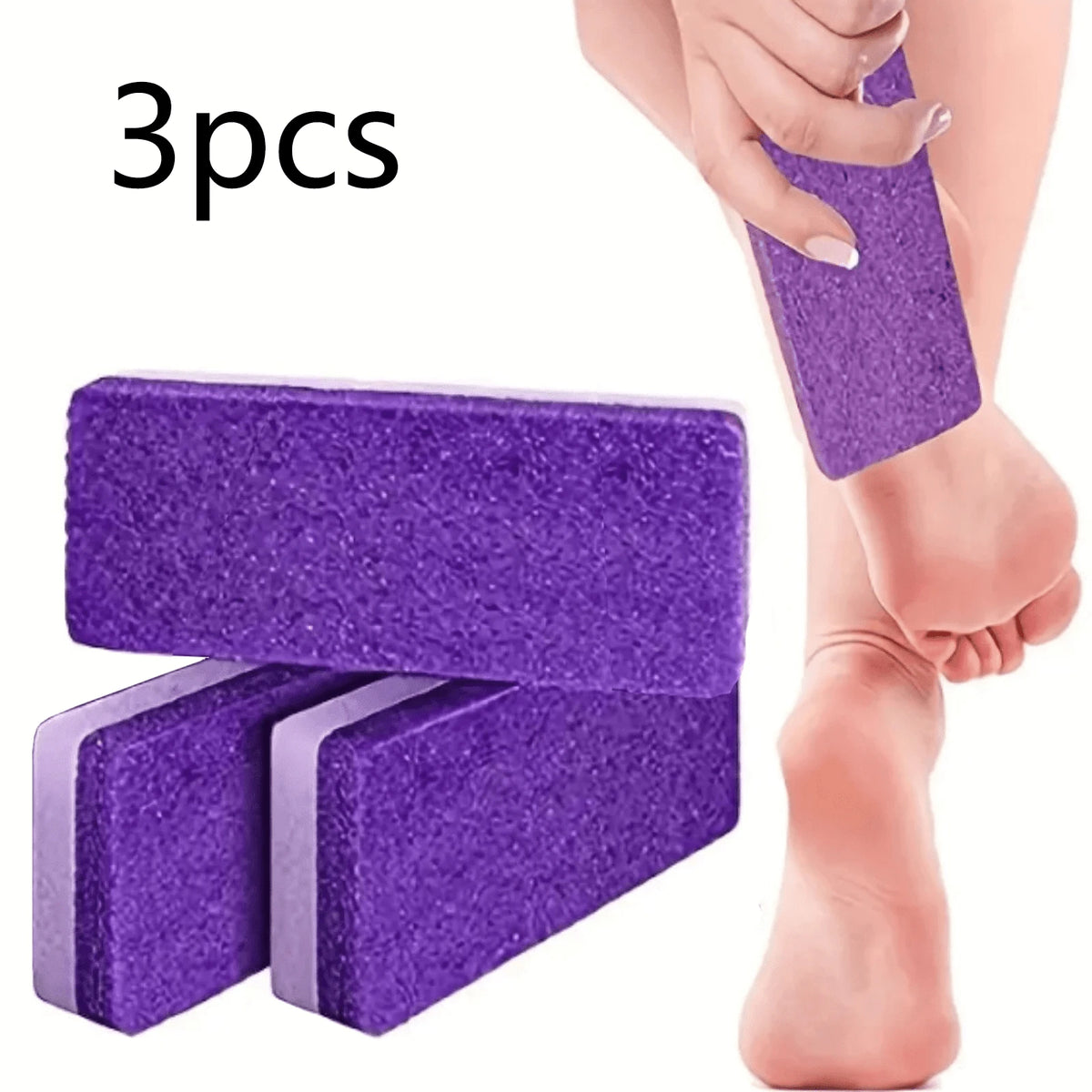 3pcs Foot Pumice Stone For Feet, Callus Remover And Foot Scrubber And Pedicure Exfoliator Tool For Dead Skins