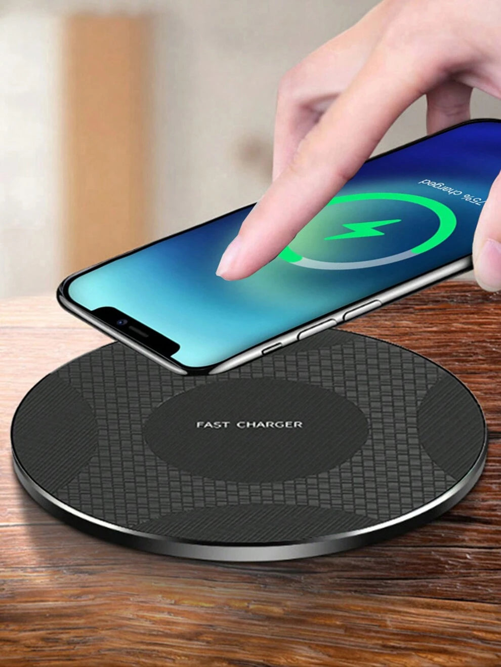 10w Desktop Wireless Charger With Charging Indicator Light, Compatible With Qi-Enabled Devices Such As Iphone 8/X/11/12/13/14/15, Airpods