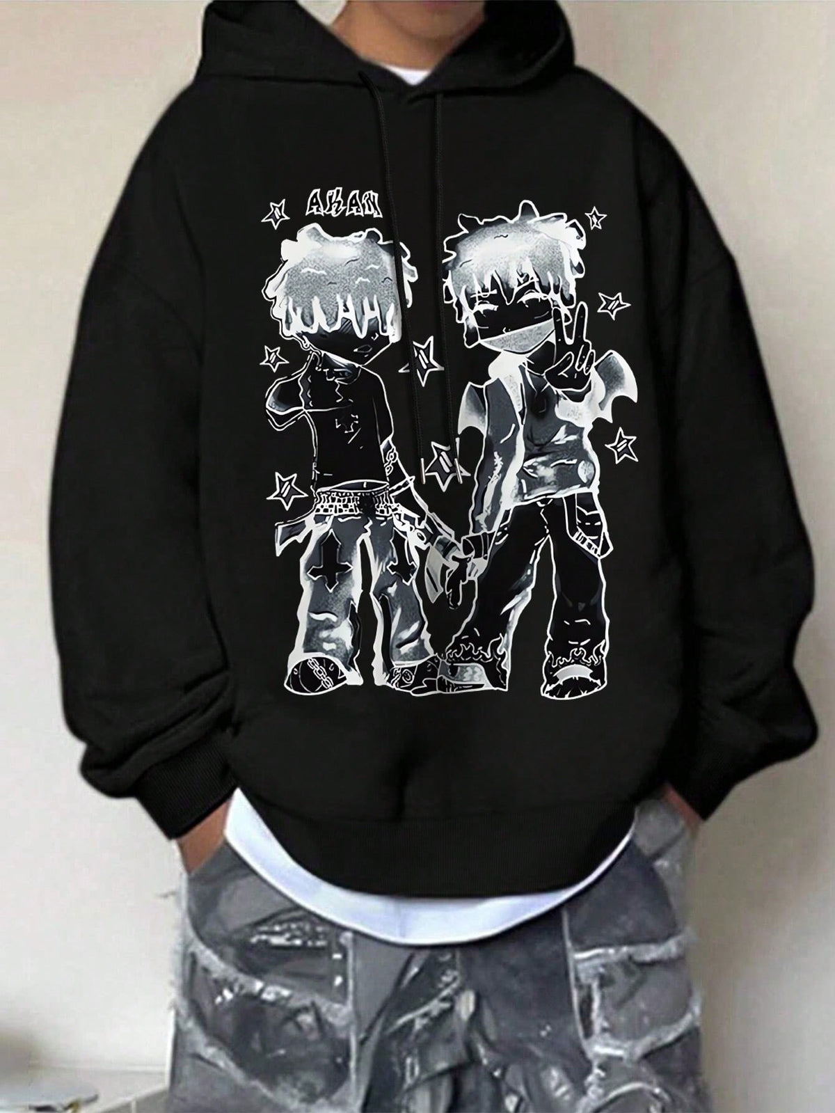 Men's Hoodie With Character Print