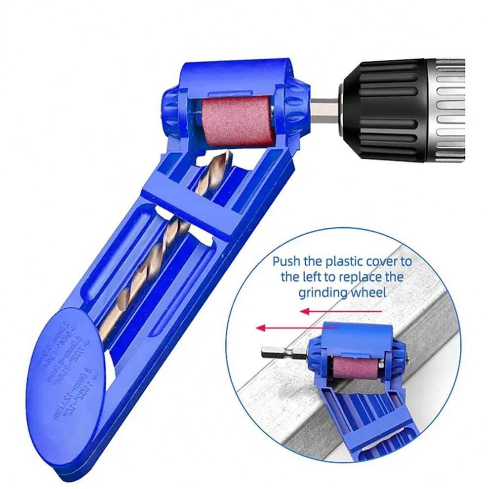 1pc Grinding Wheel Drill Bit Sharpener Hand Tools Nail Drill Bits Set Sharpener For Step Drill Accessories Portable Drill Bit Sharpener Corundum Grinding Wheel Bit Tool Twist Drill Bit Sharpen Machine