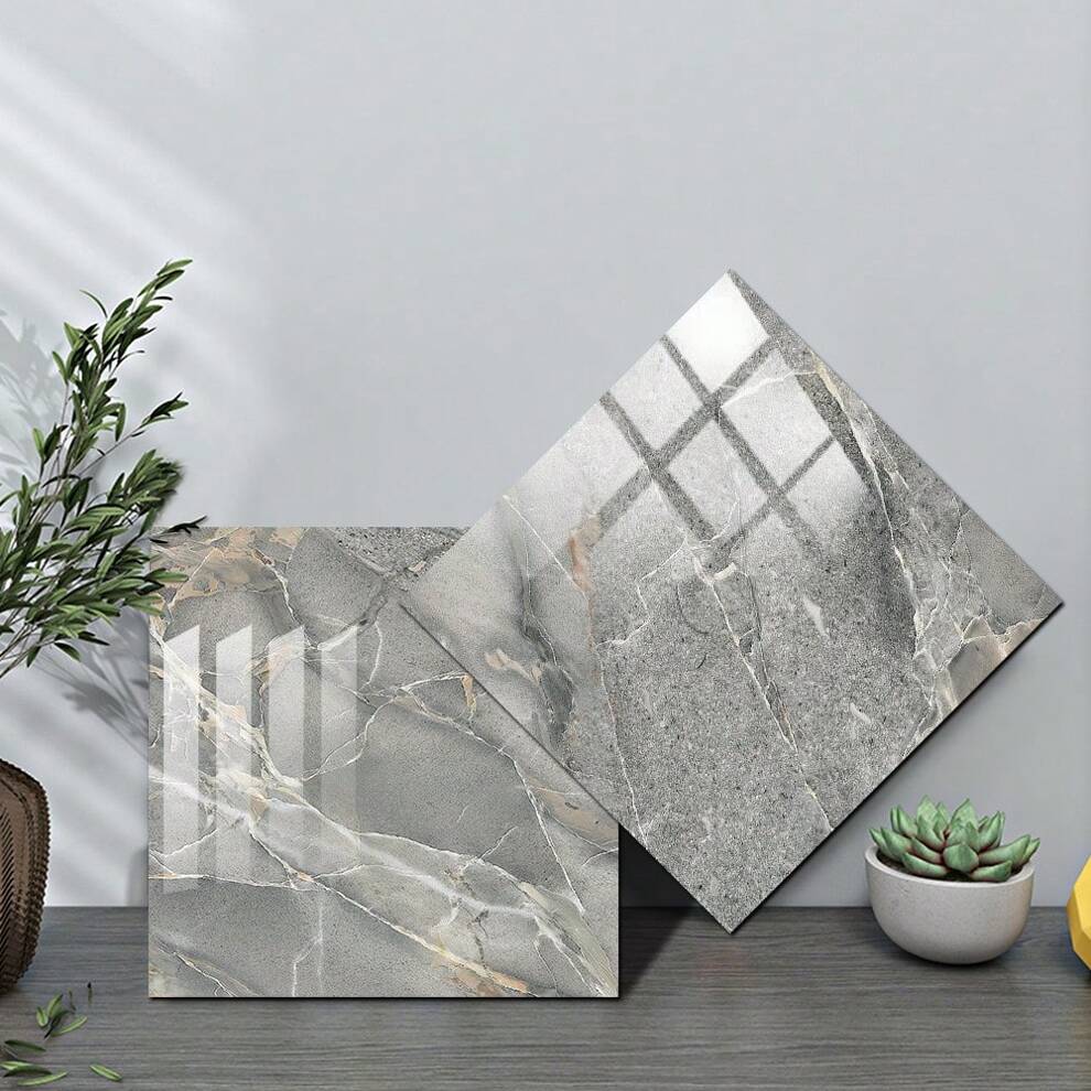 10pcs Crystal Pattern Self-Adhesive Hard Tile Stickers For Home Decoration, Easy To Clean, Perfect For Living Room, Kitchen, Bathroom