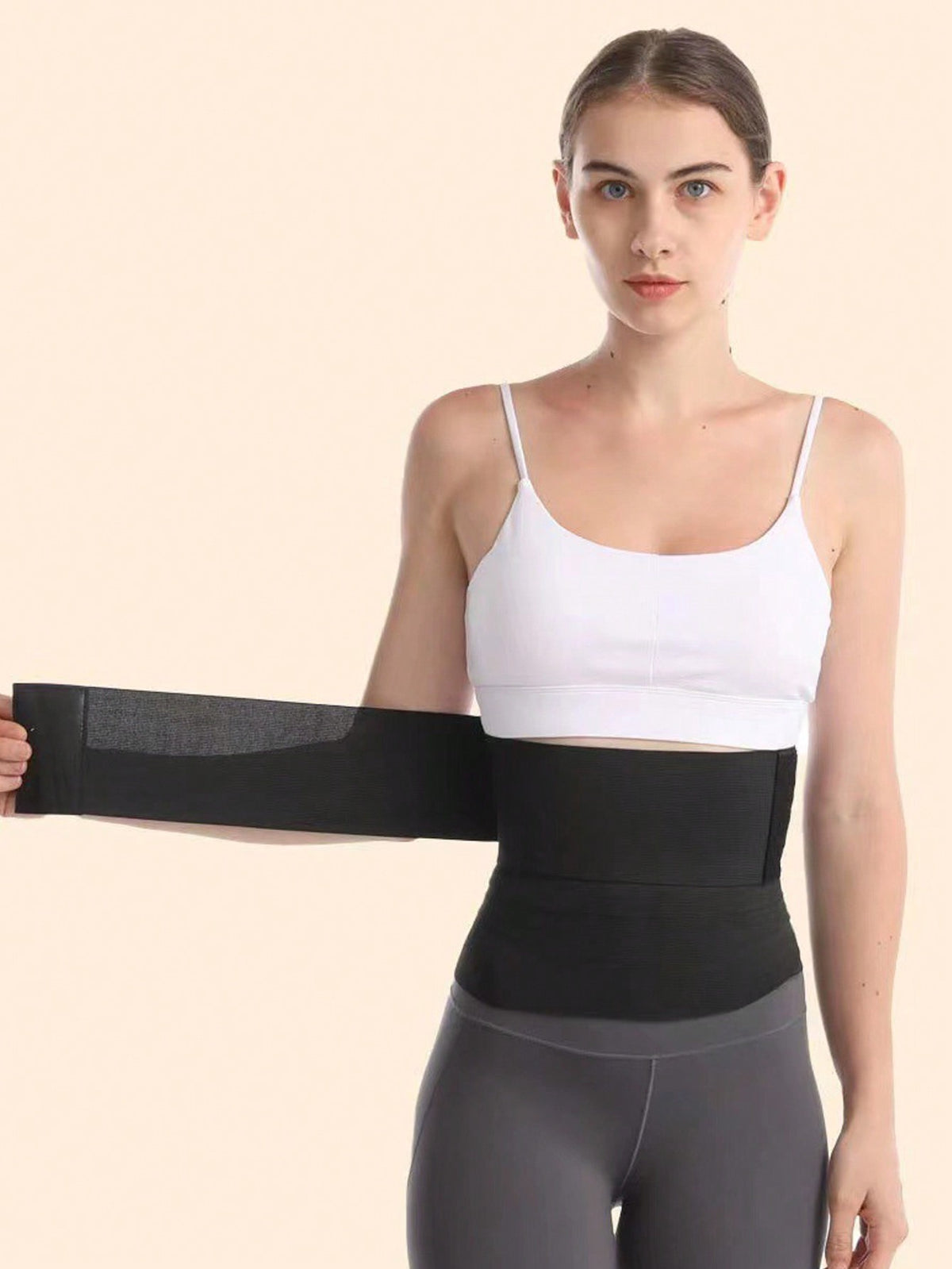 1pc Adjustable Body Shaper Waist Trainer Belt, Wrap Trainer For Abdominal Fitness, Sports