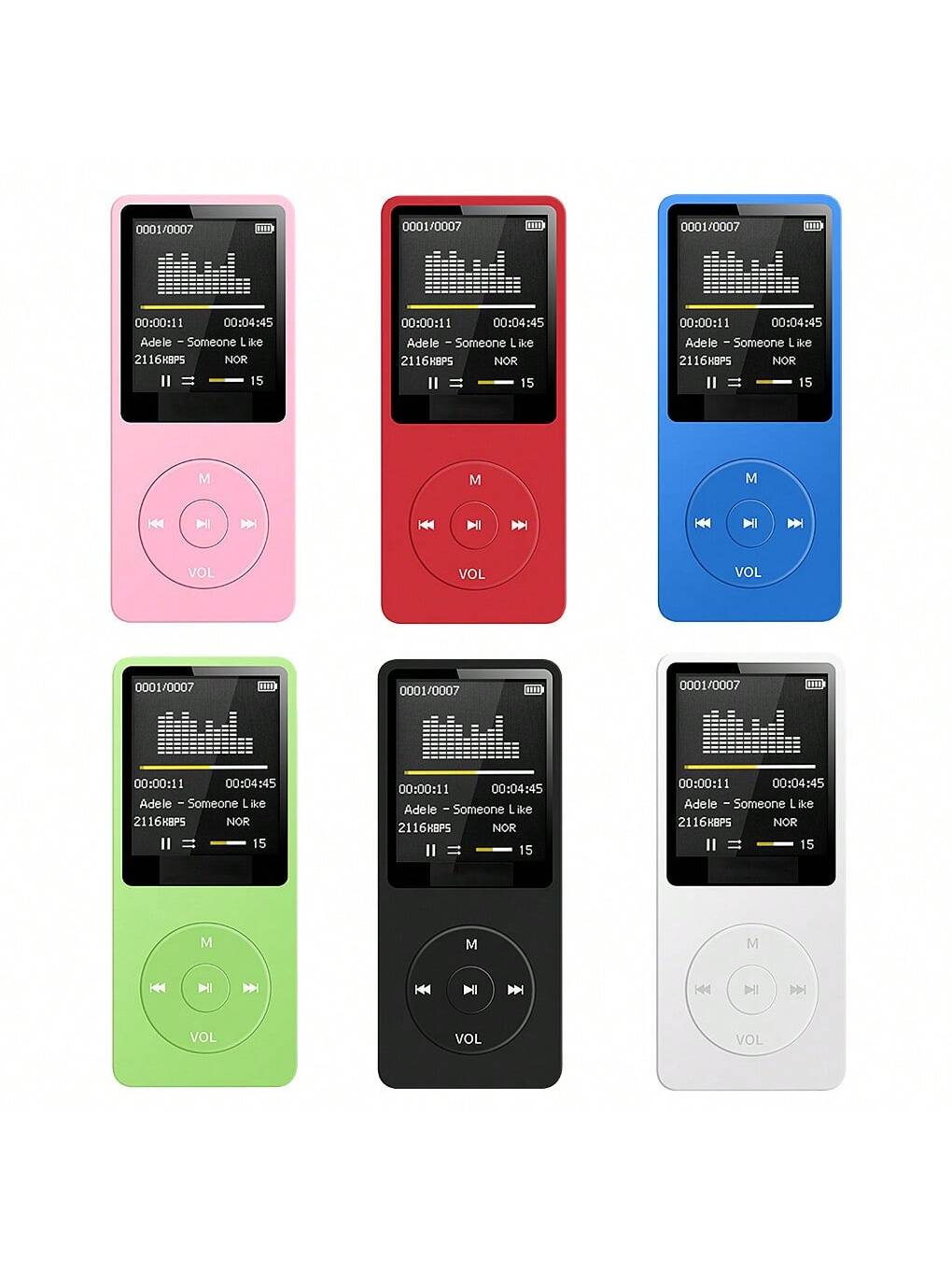 1pc Mini Mp3/Mp4 Player With Card Slot, Fm Radio, Screen And Speaker, Suitable For Music, E-Books, Stories, Recording And Outdoor Use, Size: 3.8cm * 8.9cm Halloween Decoration