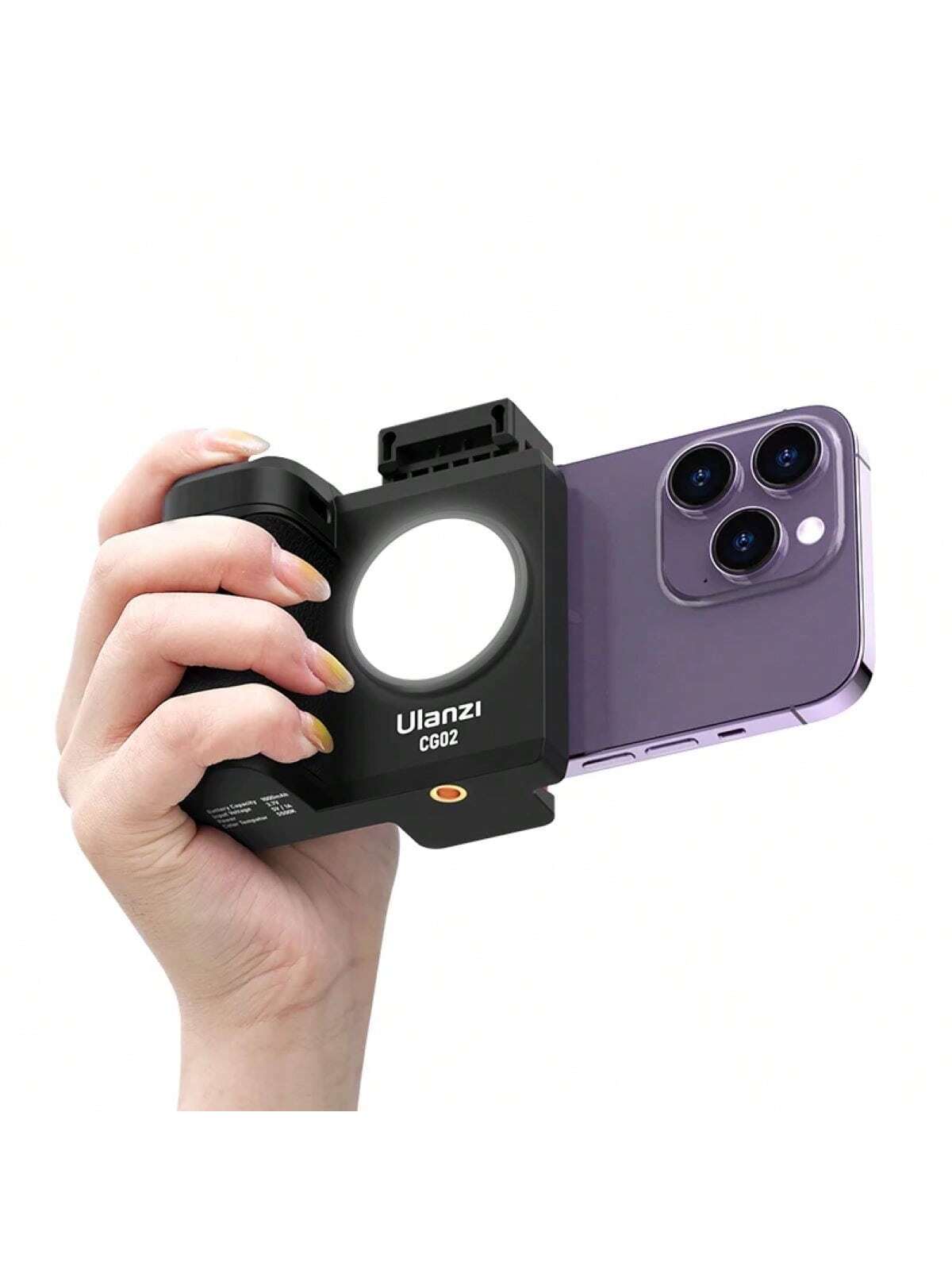 Ulanzi CG02 Smartphone Selfie Grip Wireless Handle With 5500k Fill Light Phone As Camera Photo Stabilizer