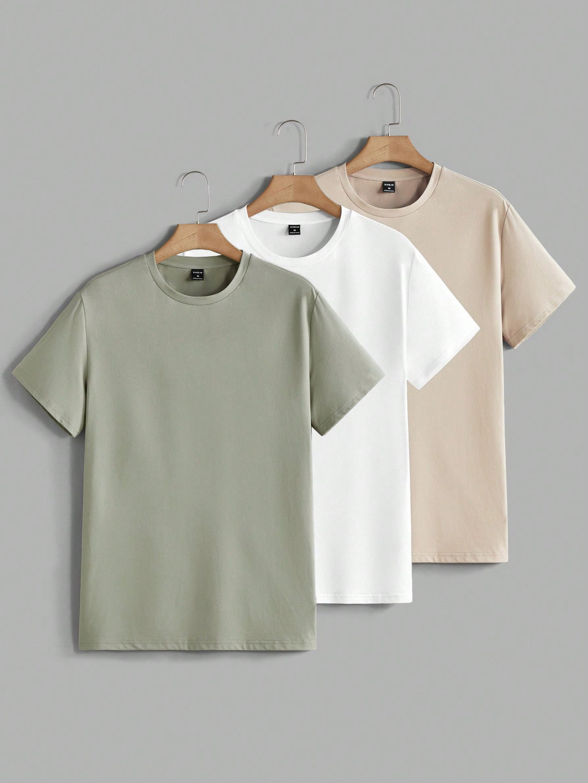 Manfinity Basics Men Solid Color Casual Short Sleeve T-Shirt For Summer