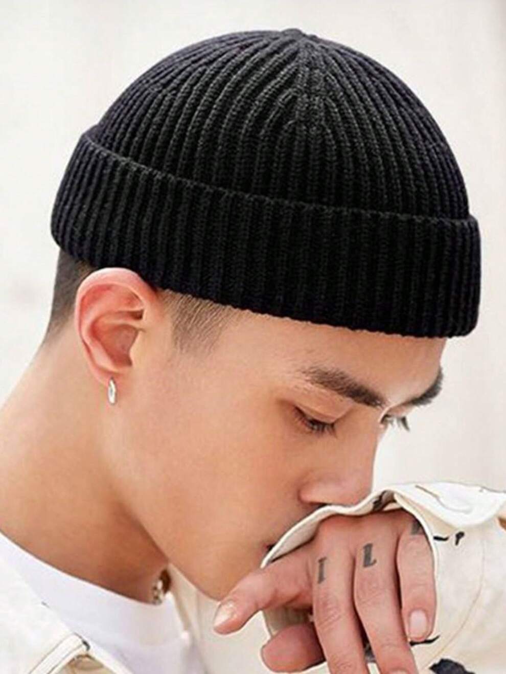 Solid Color Warm Knitted Brimless Hat Autumn Winter Fashion Simple Warm SkullCap For Men & Women Unisex Melon Cap Casual